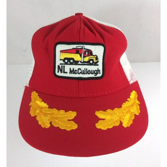 Vintage NL McCullough Embroidered Mesh Back Trucker Hat Snapback Baseball Cap - Picture 2 of 7